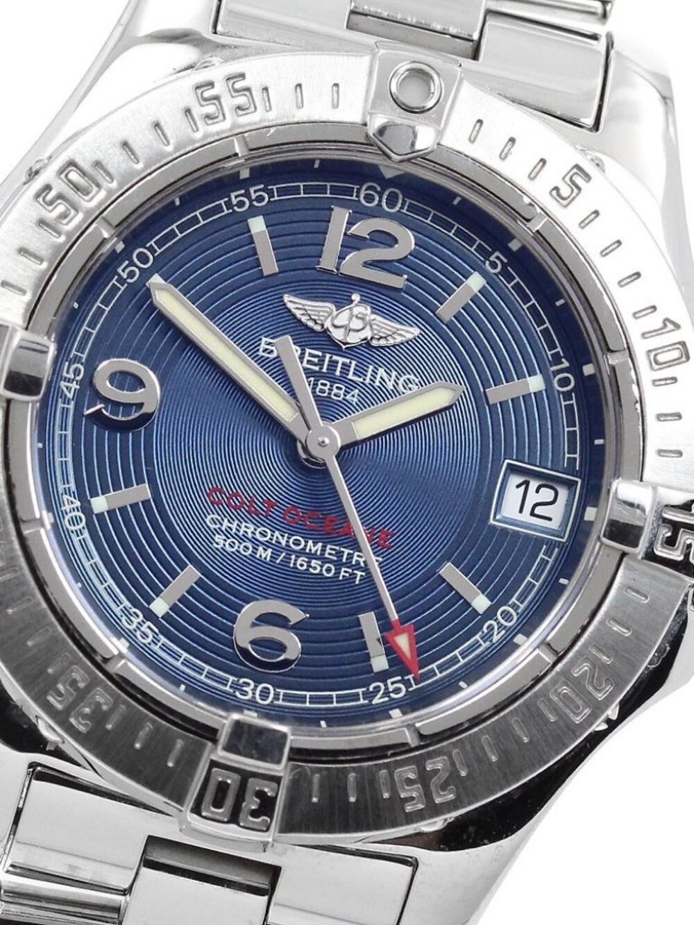 BREITLING Colt Ocean A77380 Date Navy Dial Quartz Ladies Watch_972455